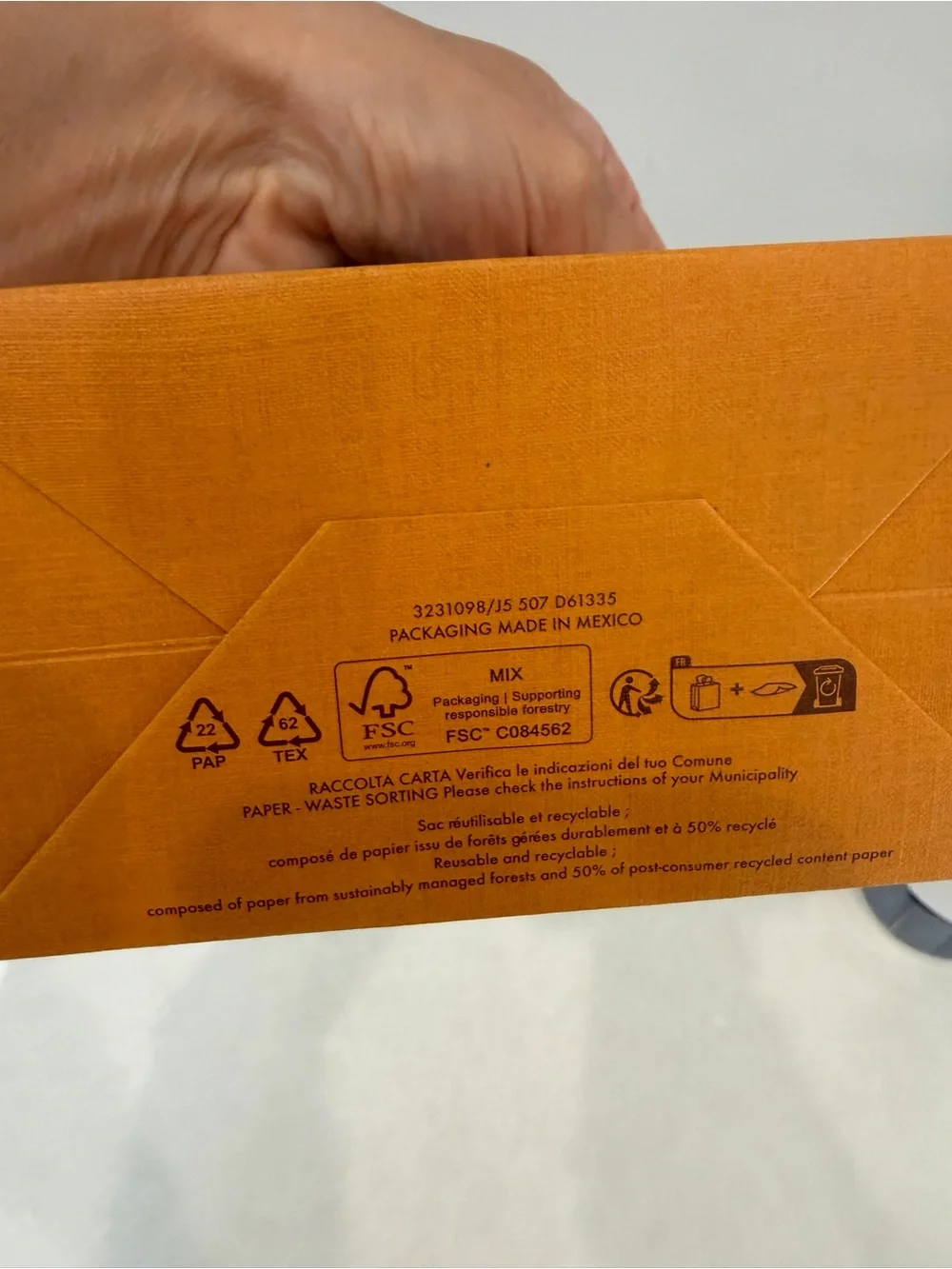 Small Louis Vuitton shopping bag orange